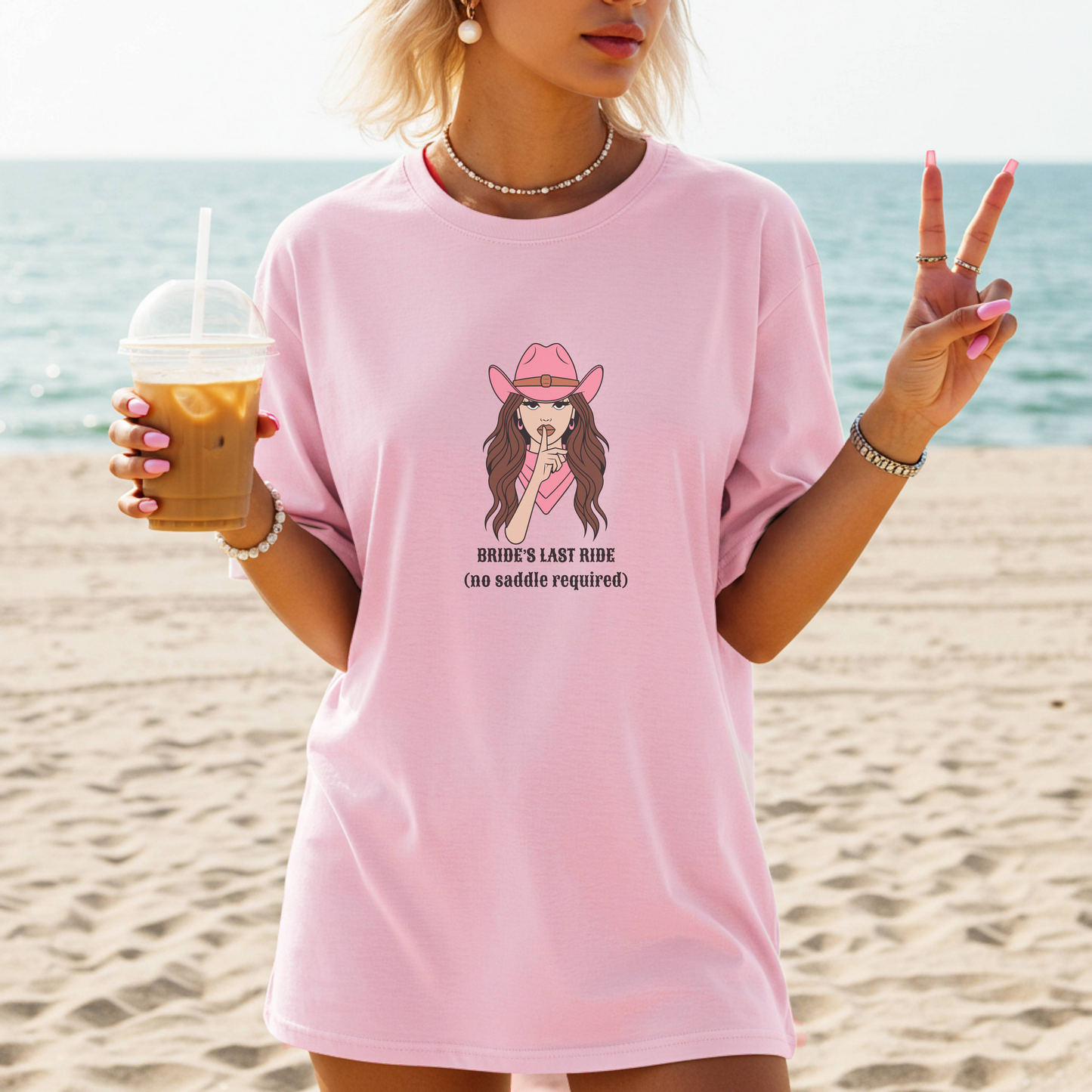 Bride’s Last Ride Tee – No Saddle Required | Bachelorette Party Dare QR Code