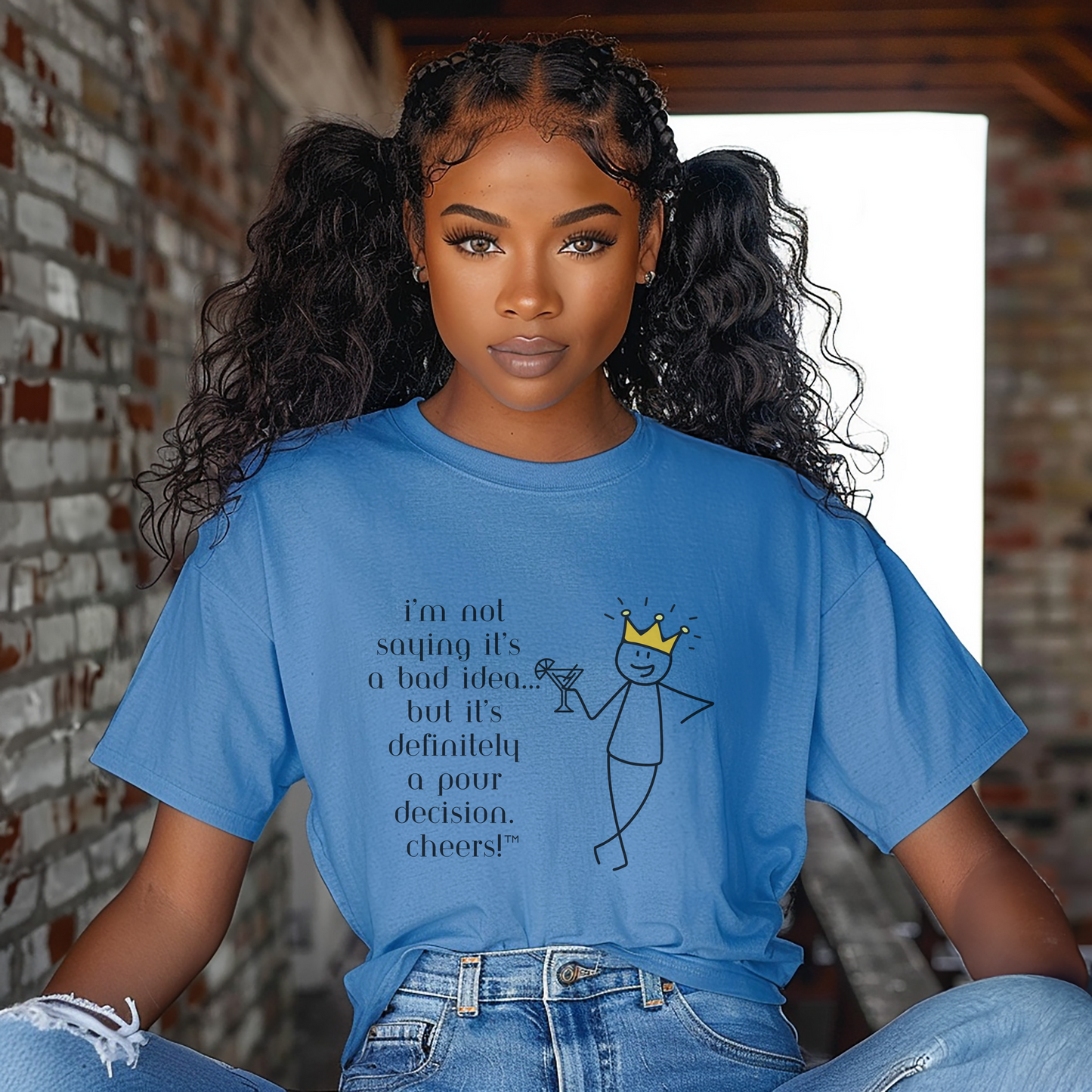 I'm Not Saying it's a Bad Idea, But it's Definitely Pour Decision. Cheers! – Wheel of Dare QR Code Party Game Shirt