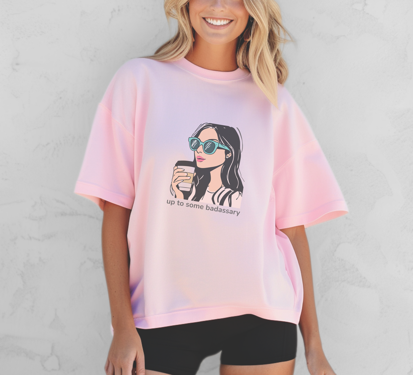 Up to Some Badassary Tee – Coffee & Confidence Edition | Party Dare QR Code