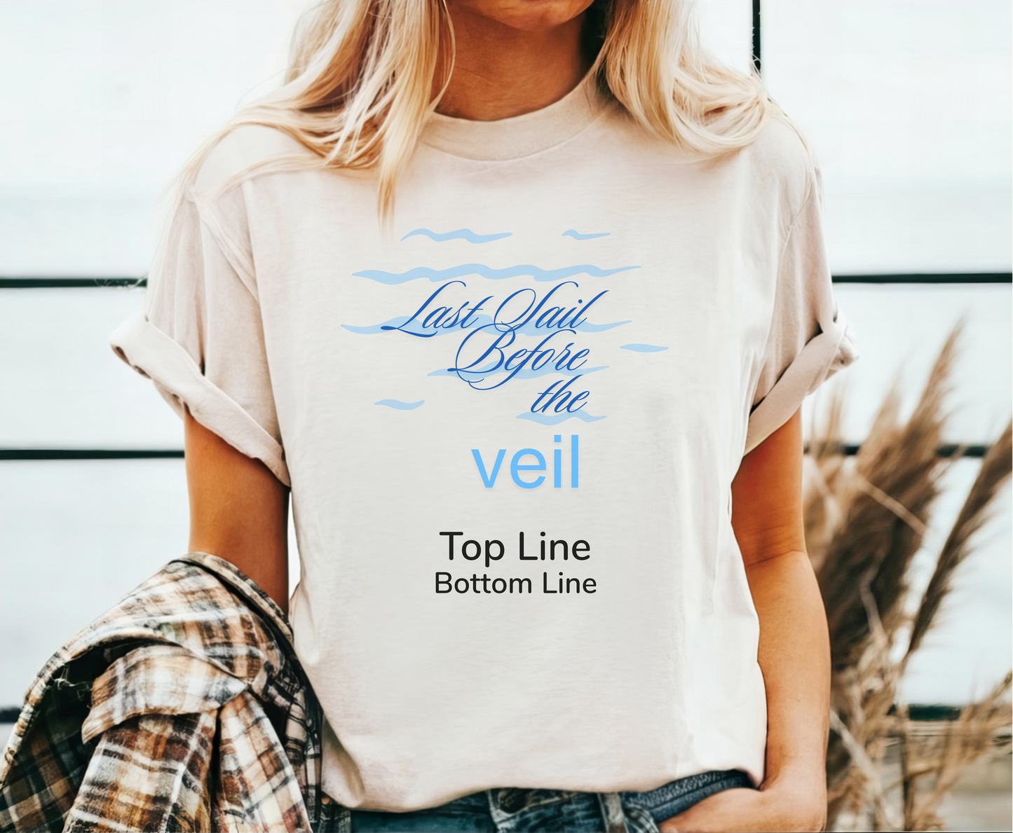 Last Sail Before the Veil Tee – Nautical Bachelorette Shirt with Wheel of Dare QR Code Game
