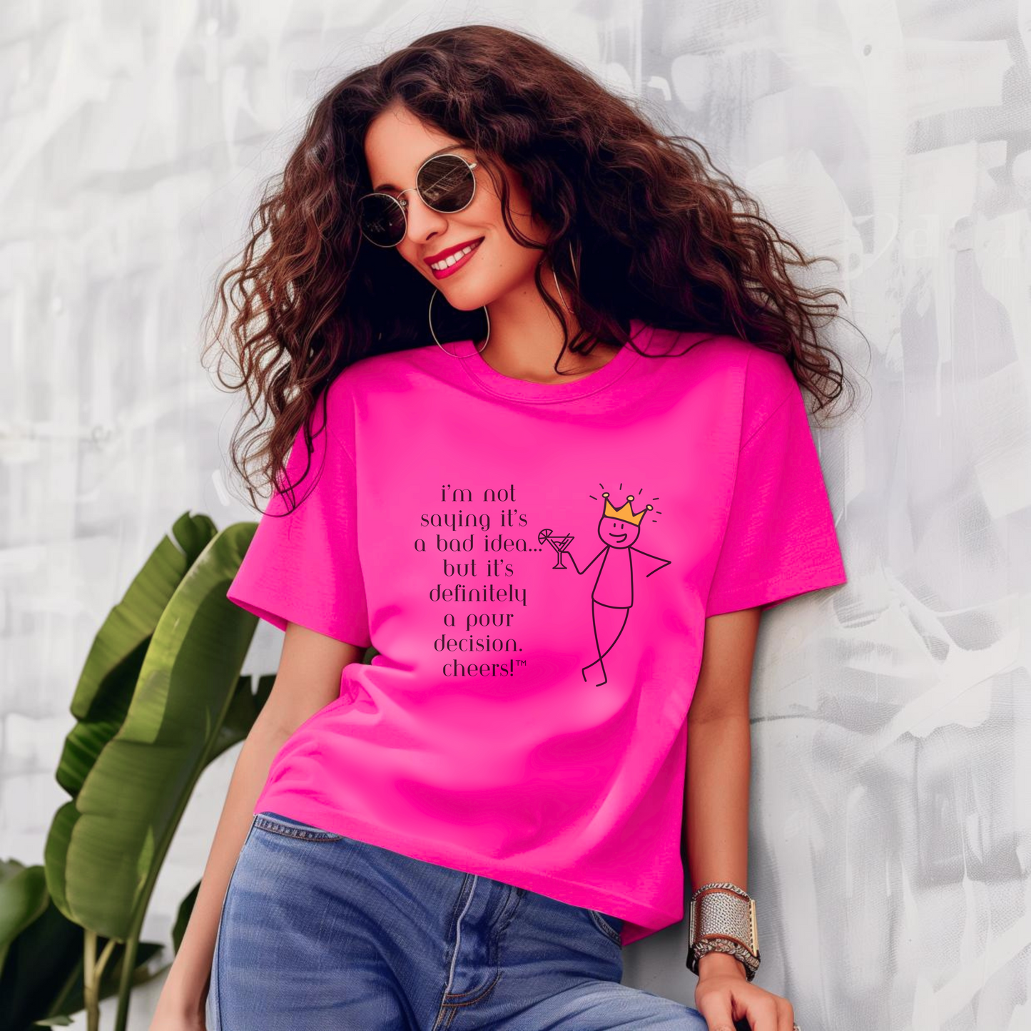 I'm Not Saying it's a Bad Idea, But it's Definitely Pour Decision. Cheers! – Wheel of Dare QR Code Party Game Shirt