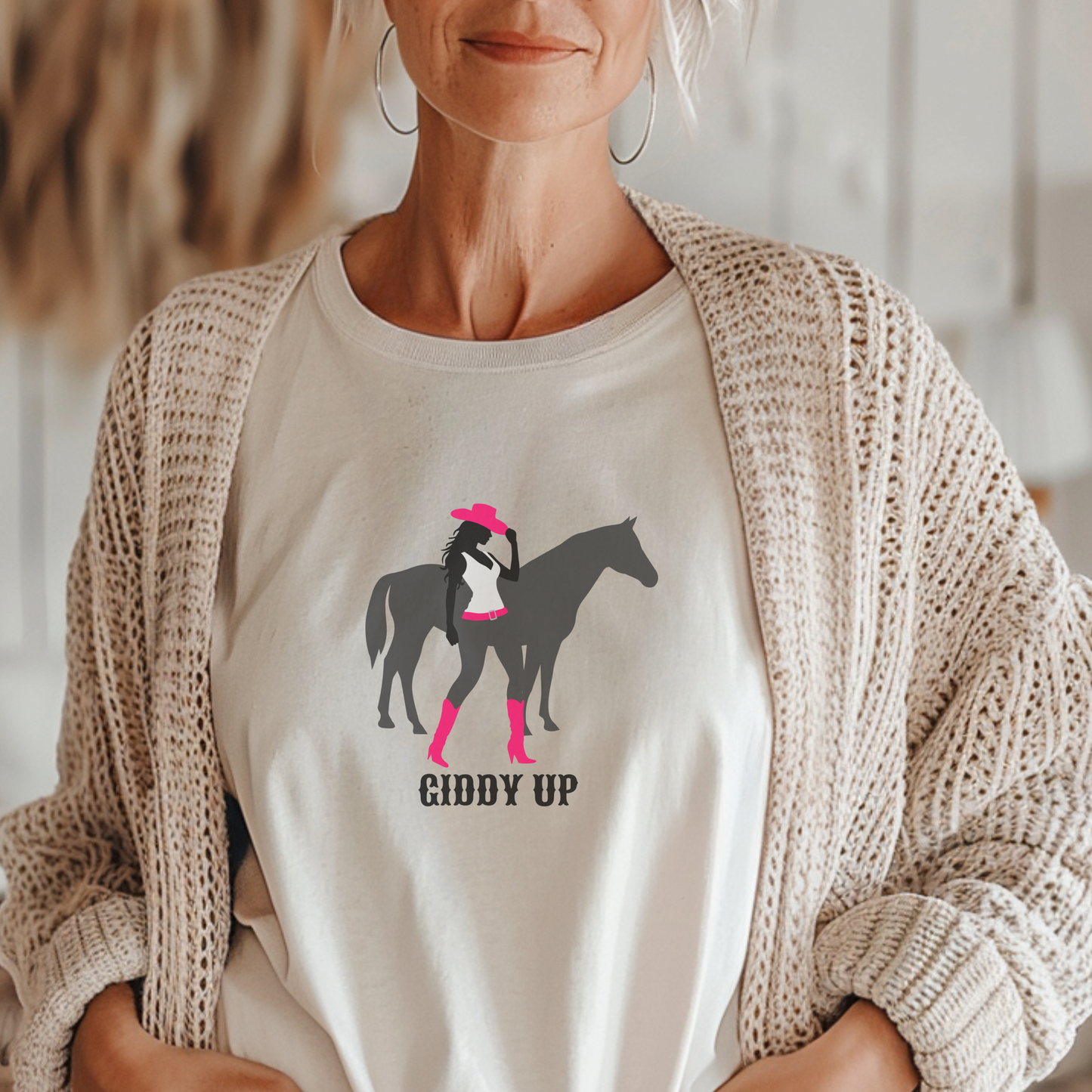 Giddy Up Tee – Cowgirl Sass Edition | Party Dare QR Code