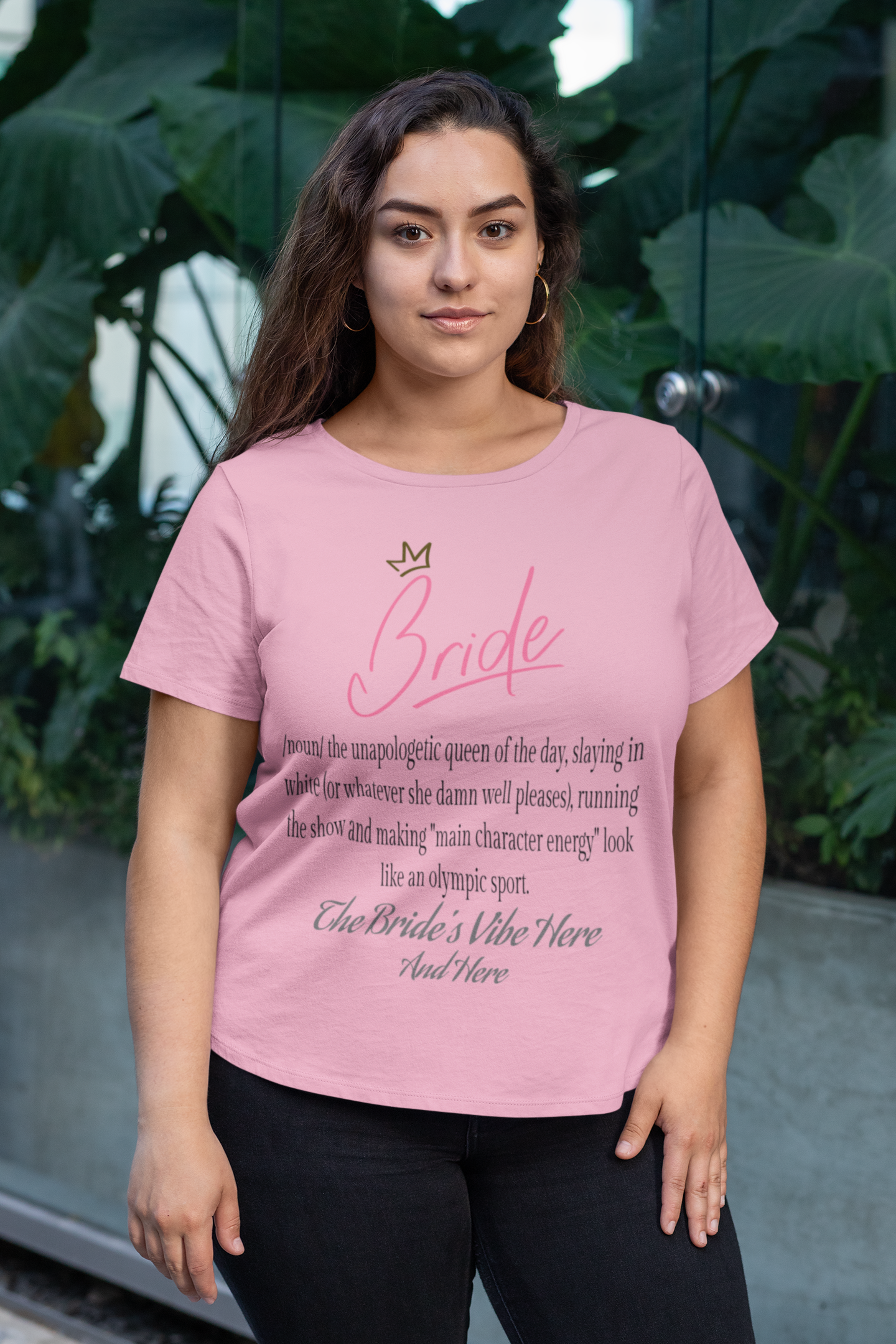 Sassy Bride Definition Tee – Personalized Bachelorette Shirt with Wheel of Dare QR Code Party Game