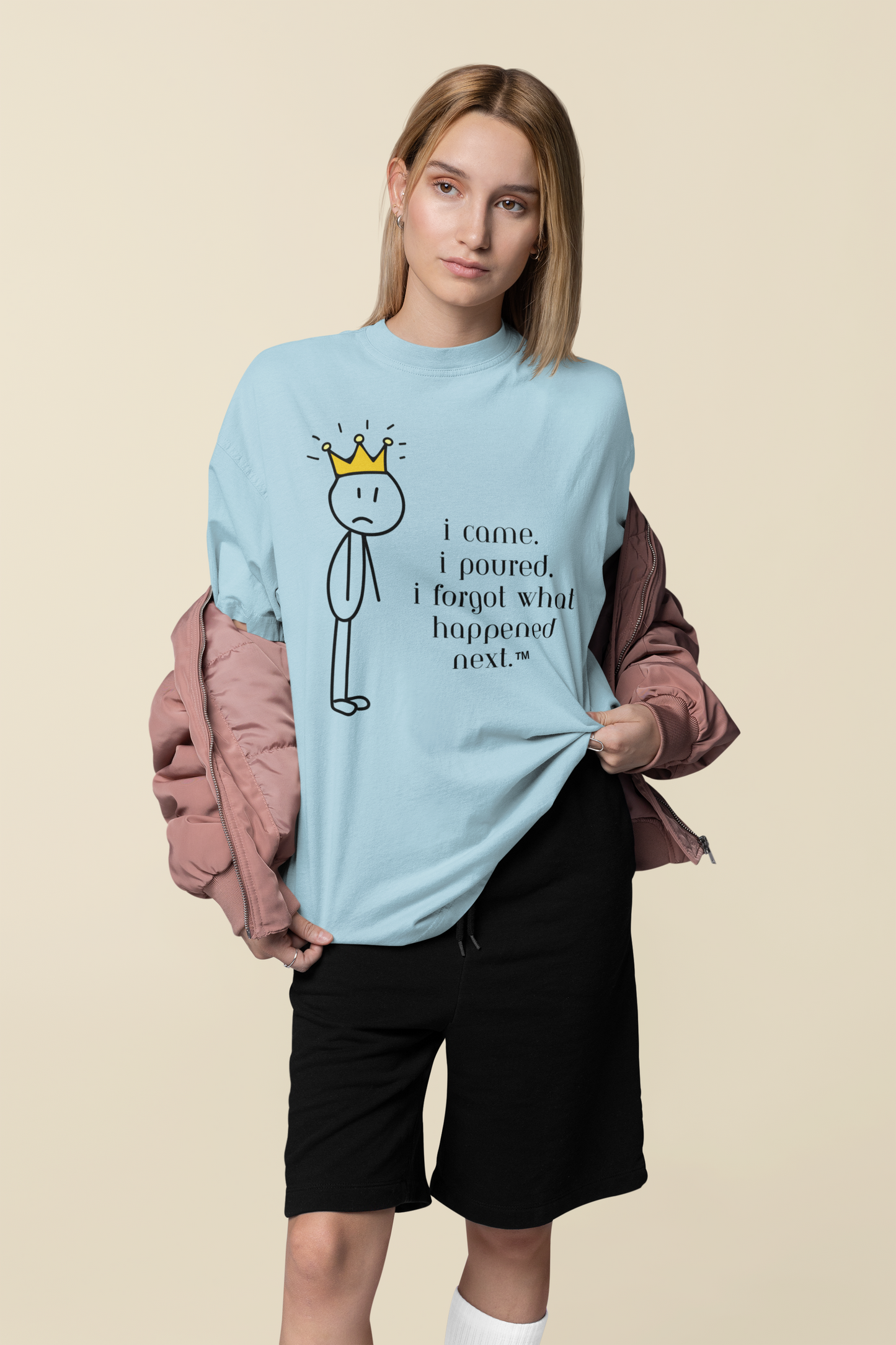 Pour Decisions Tee – I Came, I Poured, I Forgot | Wheel of Dare QR Code Party Game Shirt