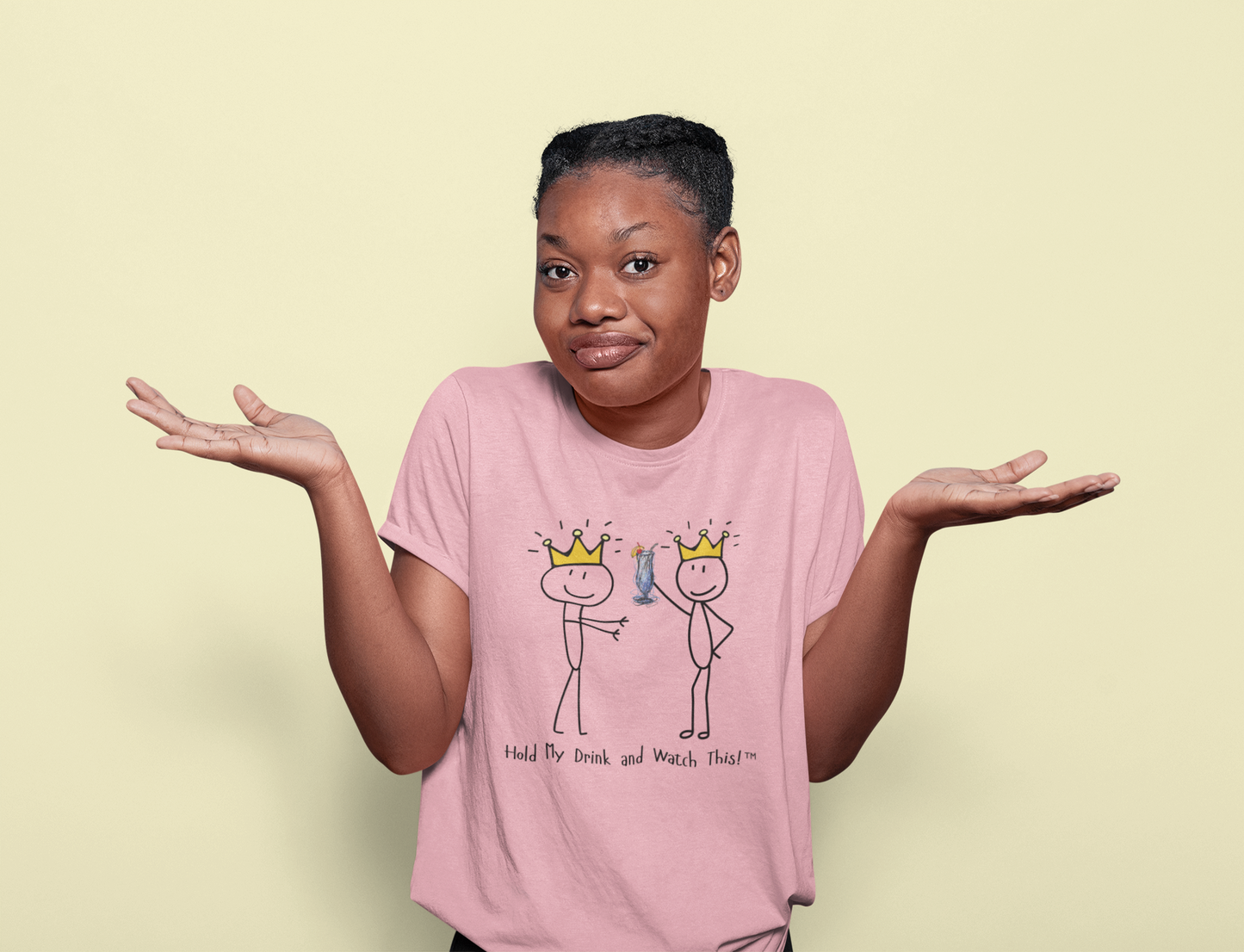 Hold My Drink and Watch This Tee – Wheel of Dare QR Code Party Game Shirt