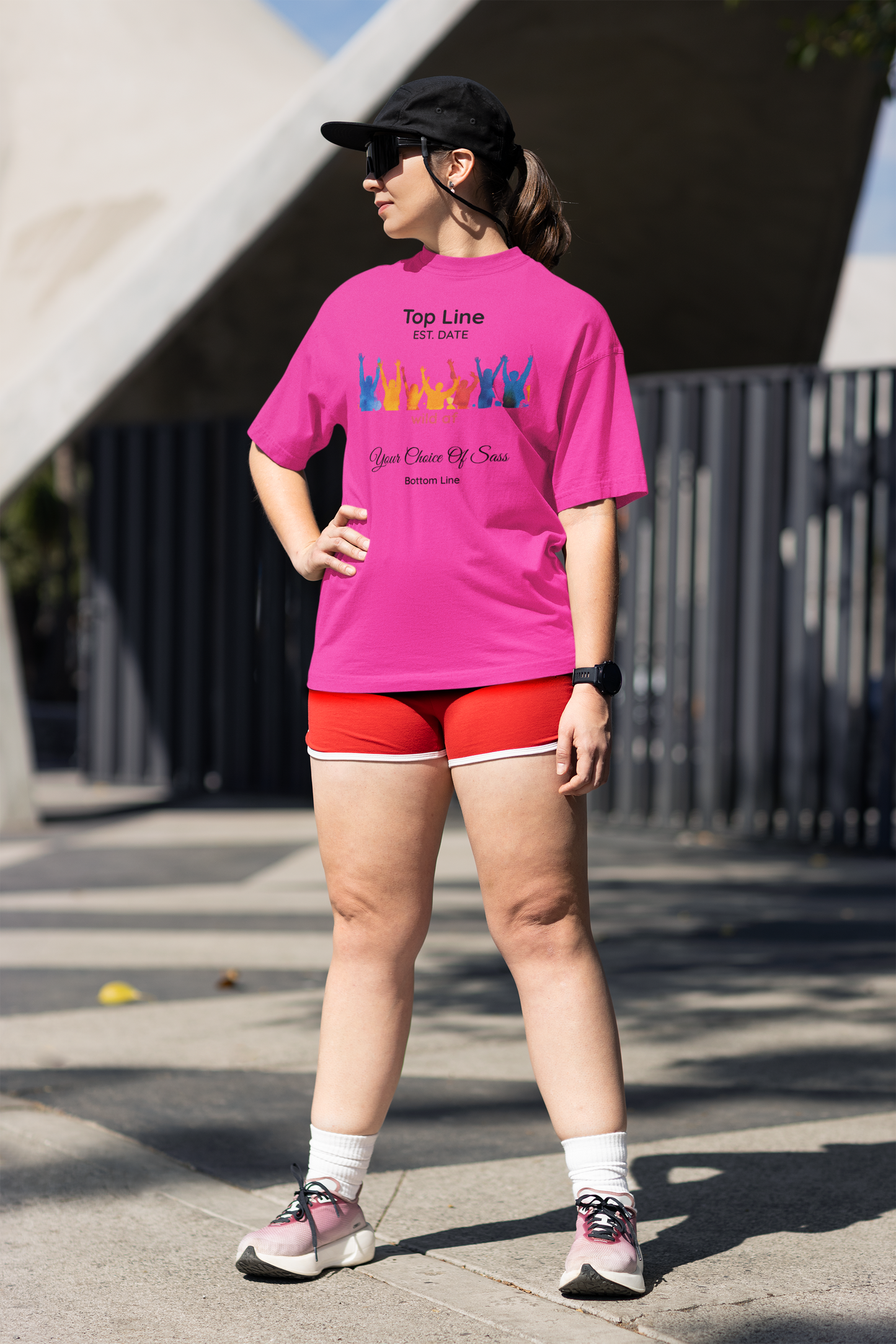 Wild AF Custom Party Tee – Personalized Group Shirt with Wheel of Dare QR Code, Bachelorette & Girls’ Weekend