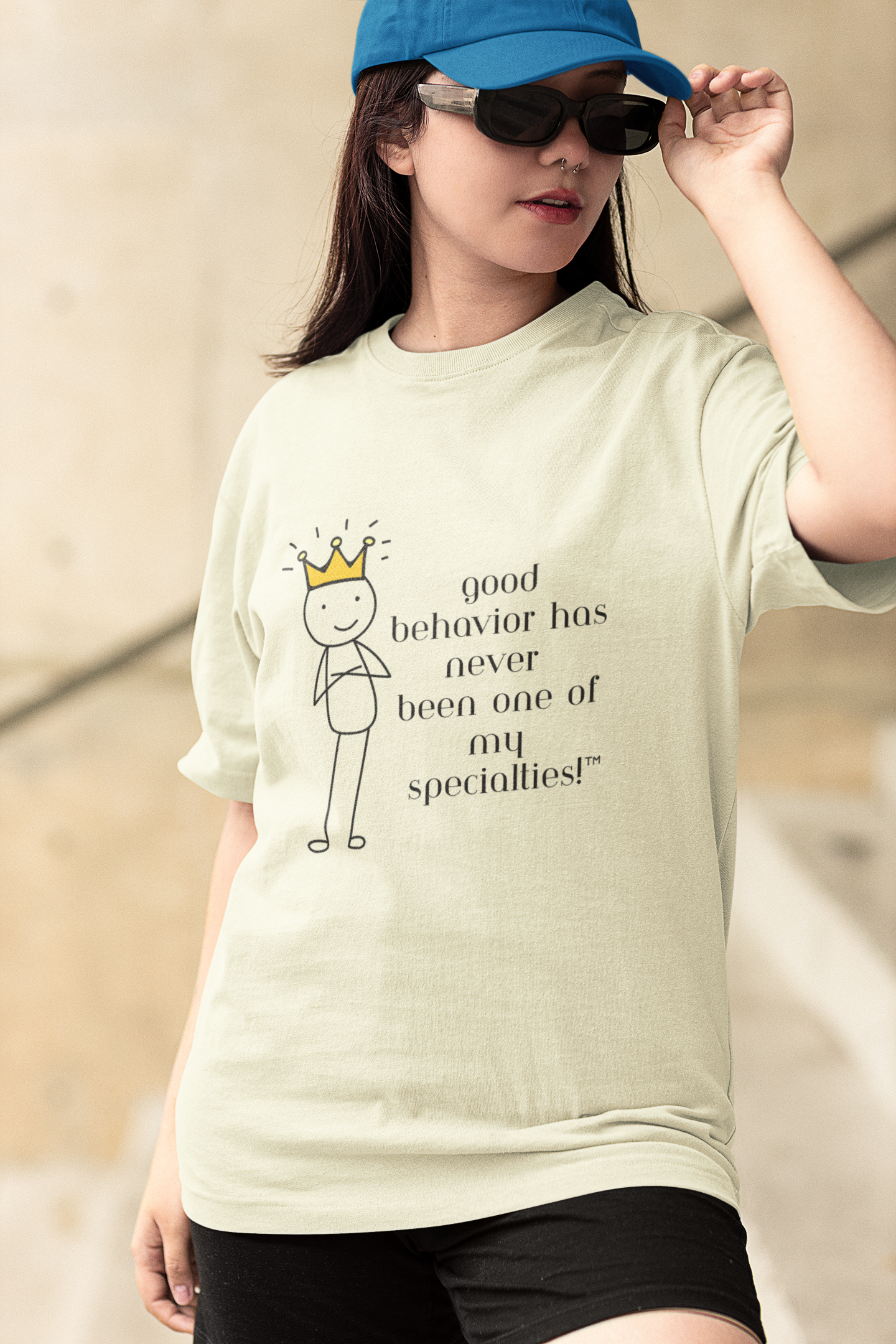Good Behavior Has Never Been One of My Specialties Tee – Wheel of Dare QR Code Party Game Shirt