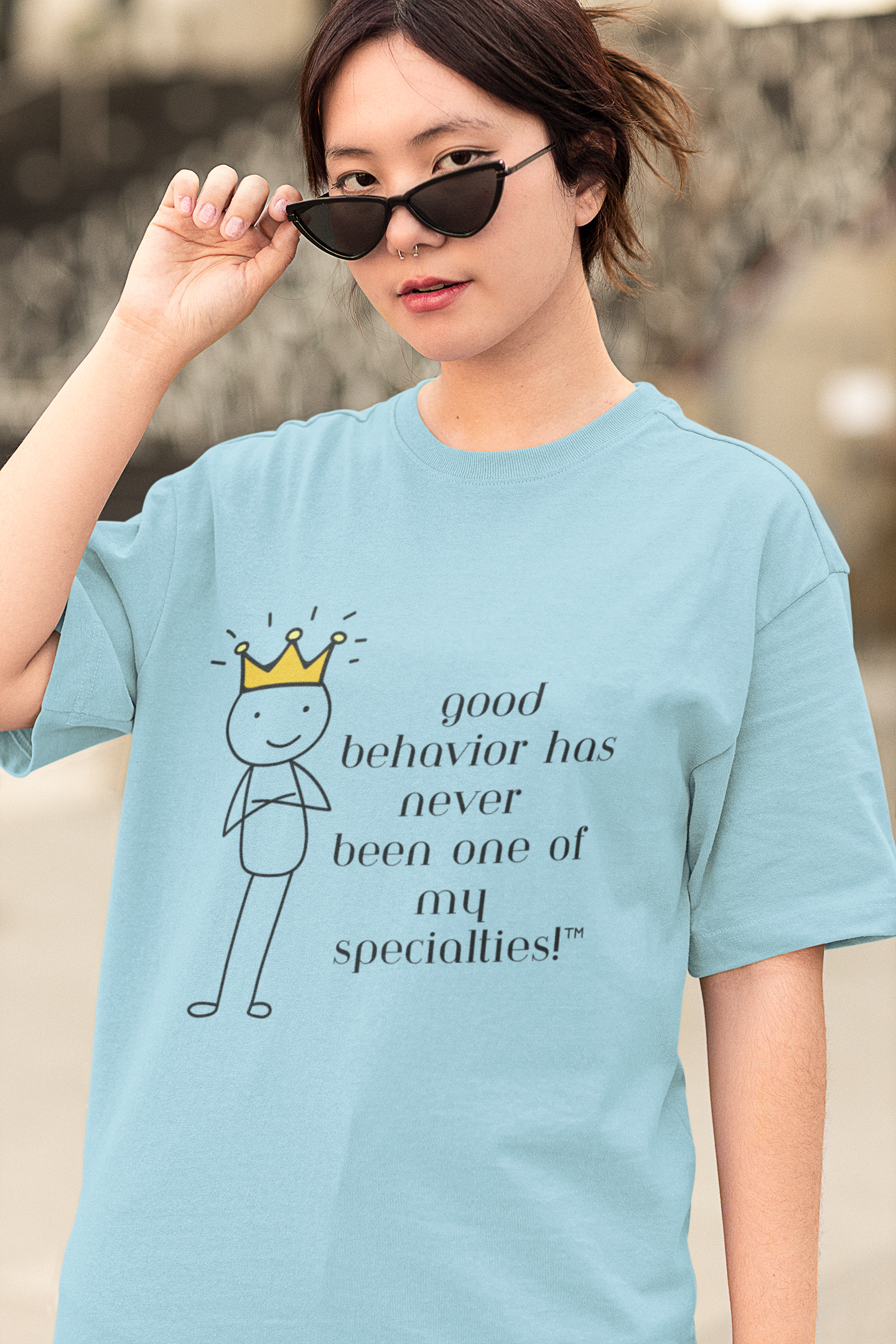 Good Behavior Has Never Been One of My Specialties Tee – Wheel of Dare QR Code Party Game Shirt