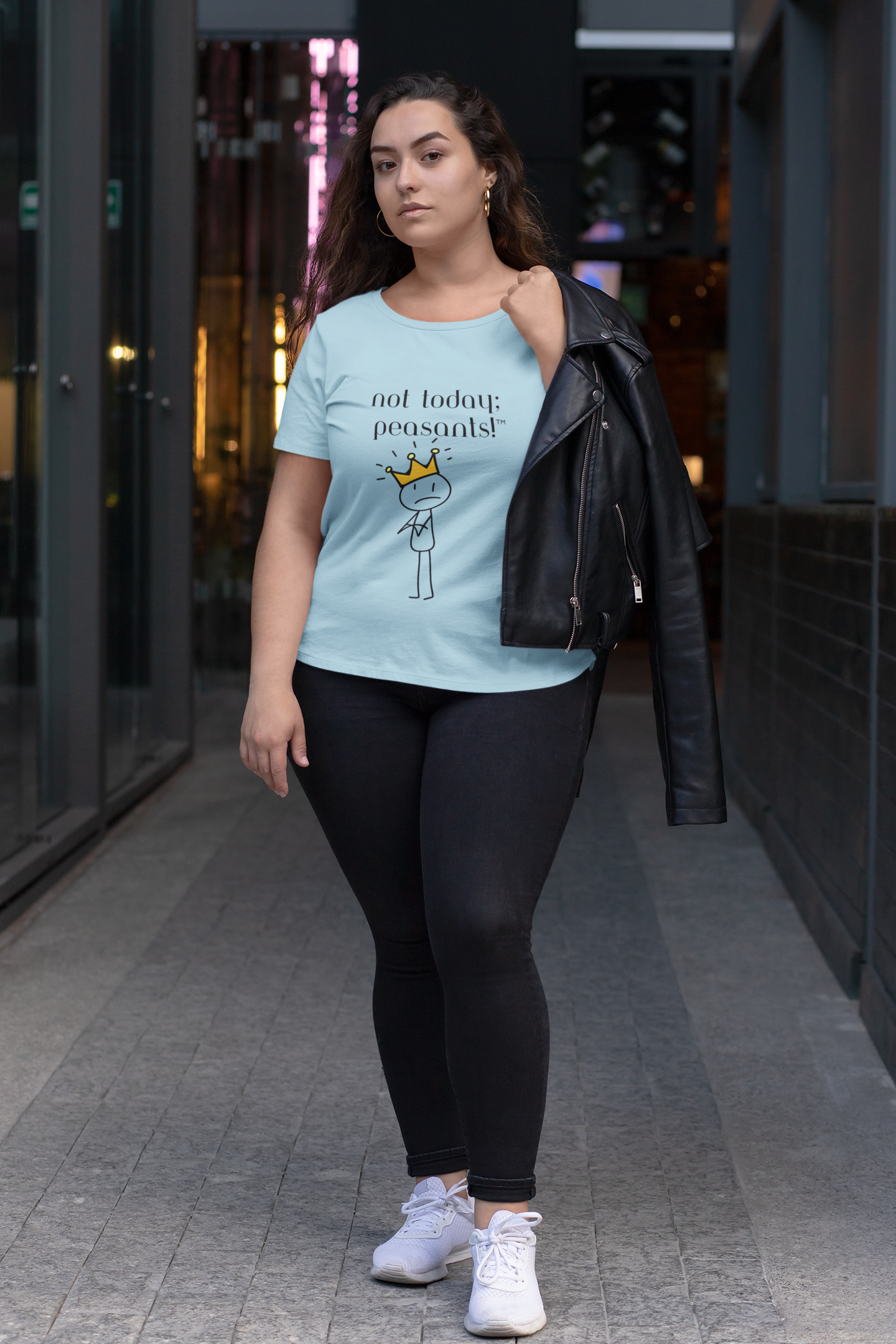 Not Today, Peasants Tee – Pour Decisions Party Shirt with Wheel of Dare QR Code Game