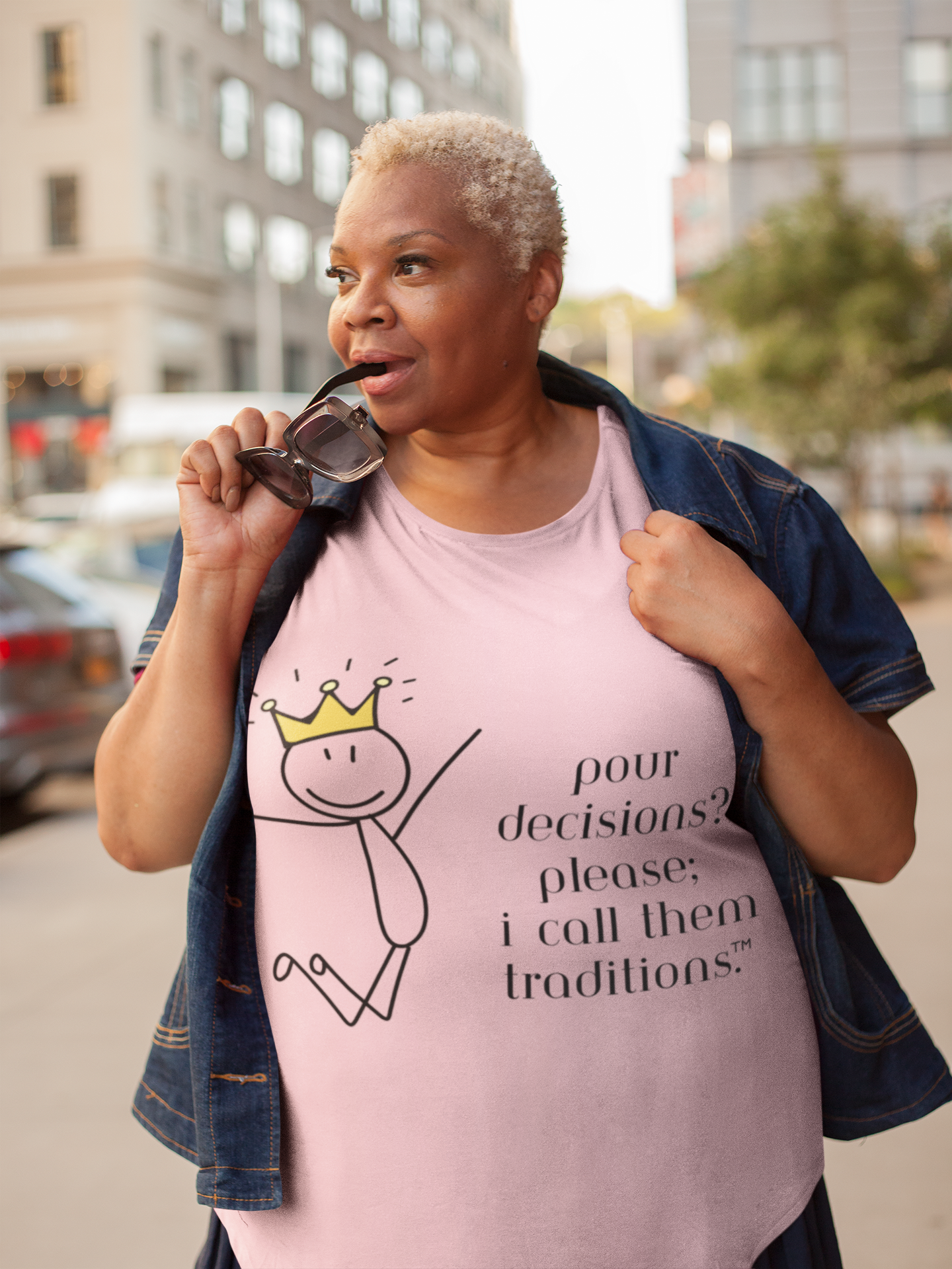 Pour Decisions? I Call Them Traditions Tee – Wheel of Dare QR Code Party Game Shirt