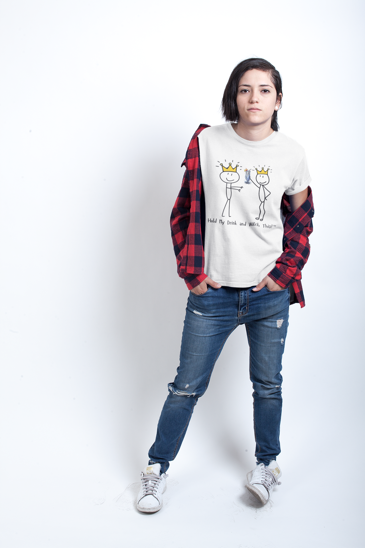 Hold My Drink and Watch This Tee – Wheel of Dare QR Code Party Game Shirt