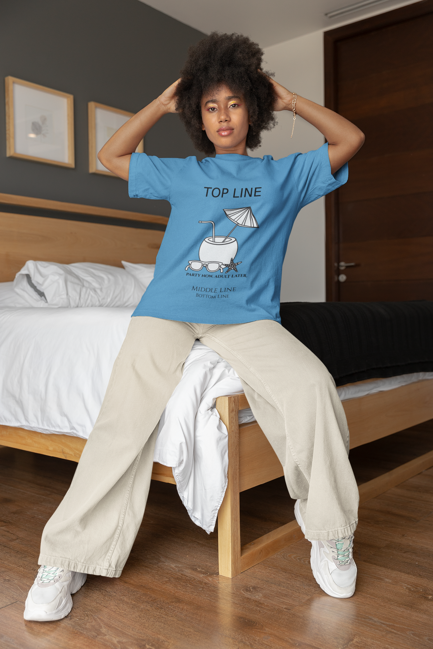 Party Now Adult Later Tee – Bachelorette & Girls’ Weekend Party Shirt with Wheel of Dare Game