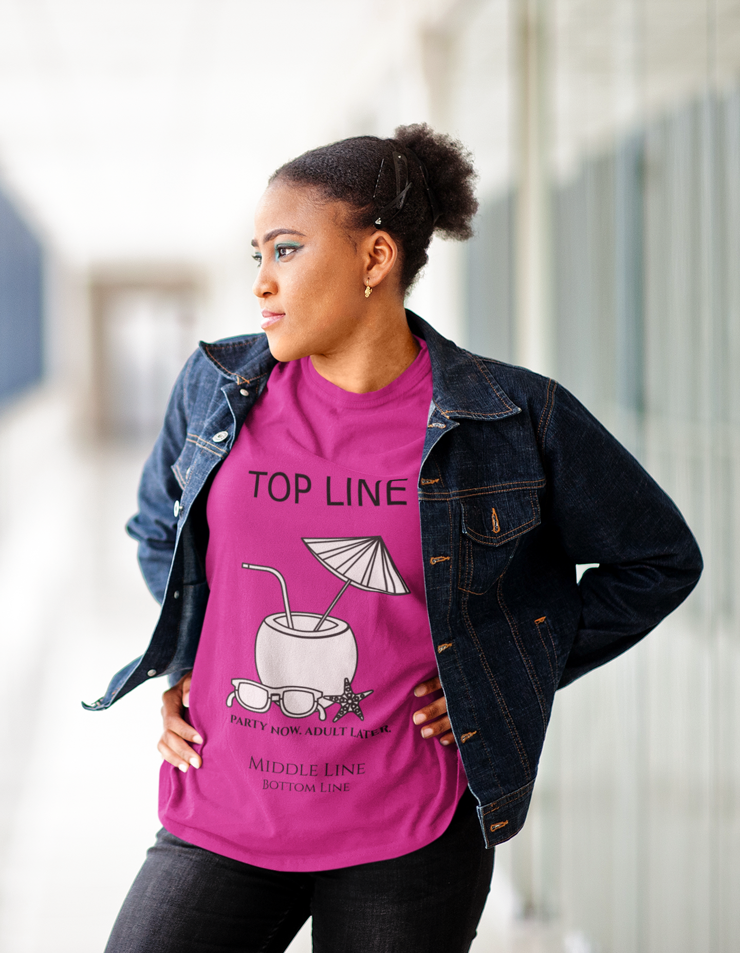 Party Now Adult Later Tee – Bachelorette & Girls’ Weekend Party Shirt with Wheel of Dare Game