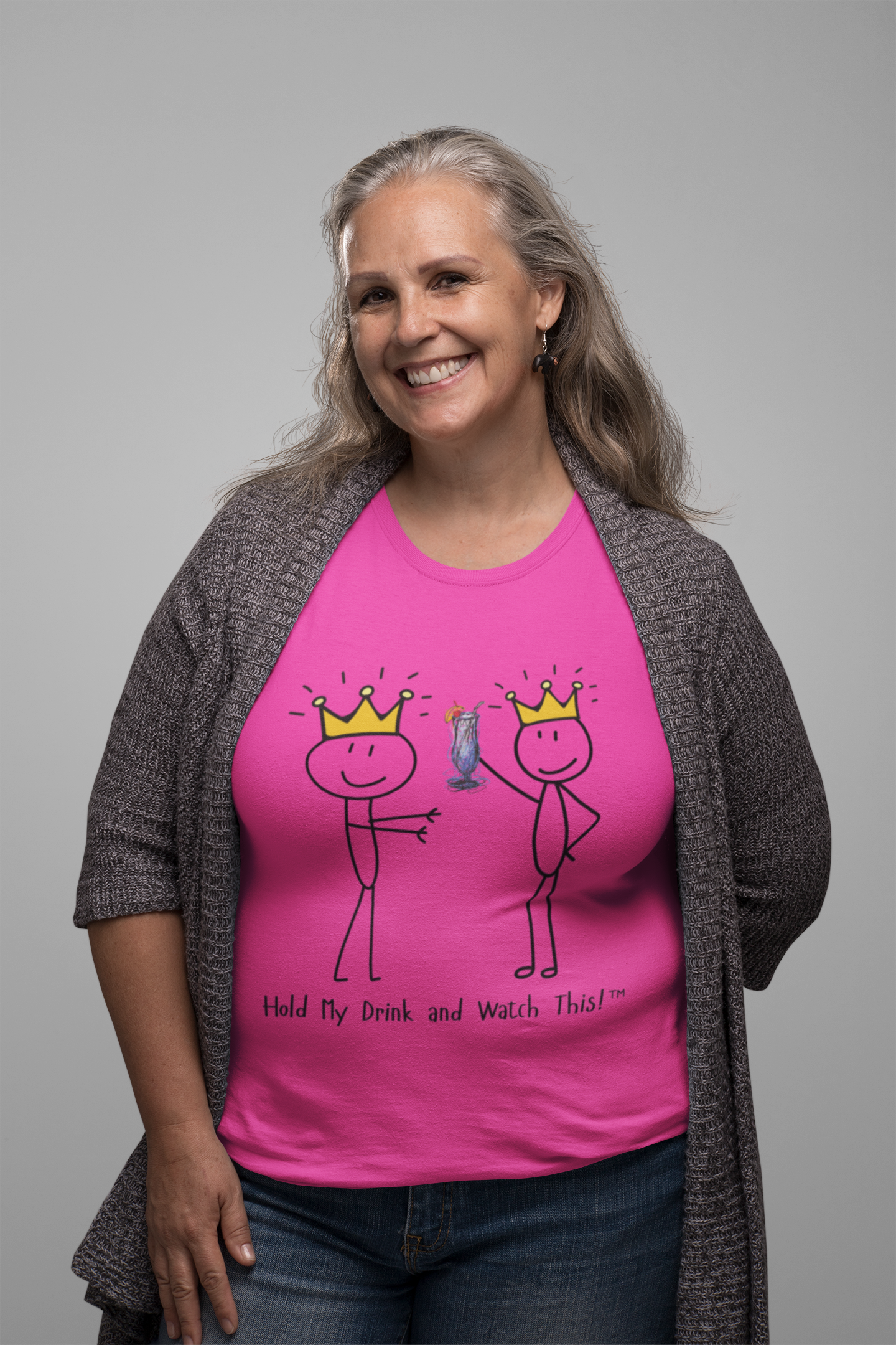 Hold My Drink and Watch This Tee – Wheel of Dare QR Code Party Game Shirt