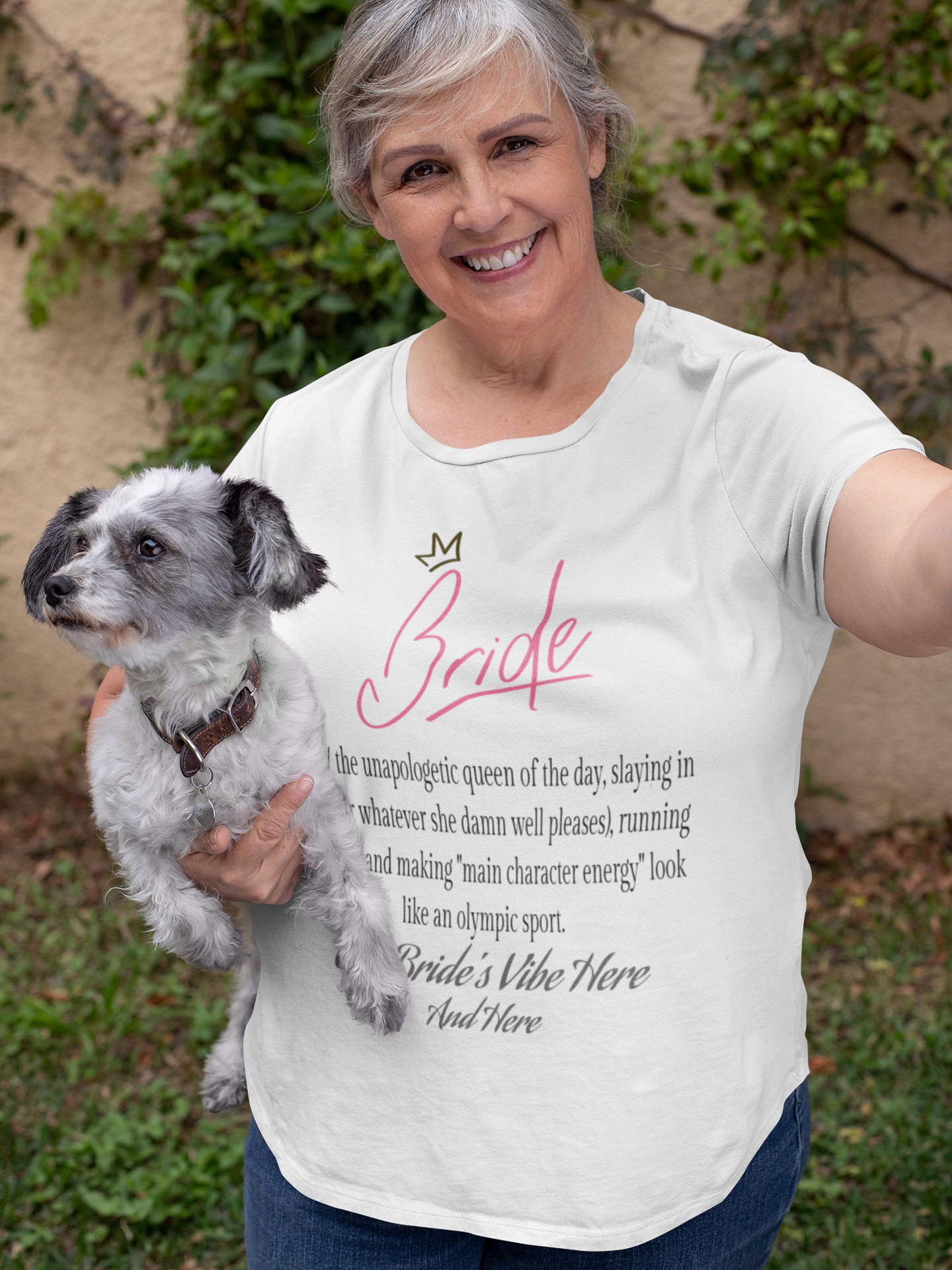Sassy Bride Definition Tee – Personalized Bachelorette Shirt with Wheel of Dare QR Code Party Game