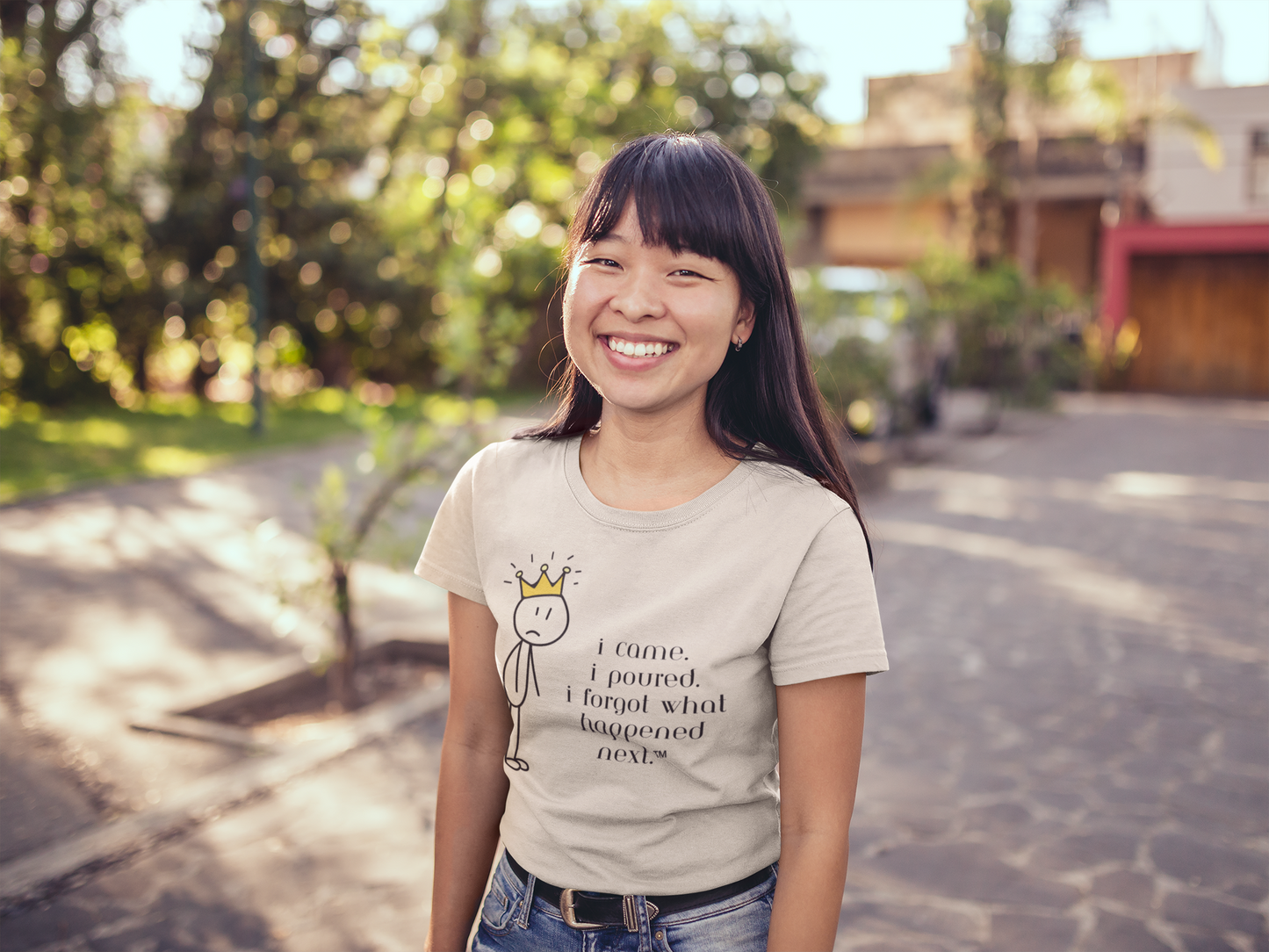 Pour Decisions Tee – I Came, I Poured, I Forgot | Wheel of Dare QR Code Party Game Shirt