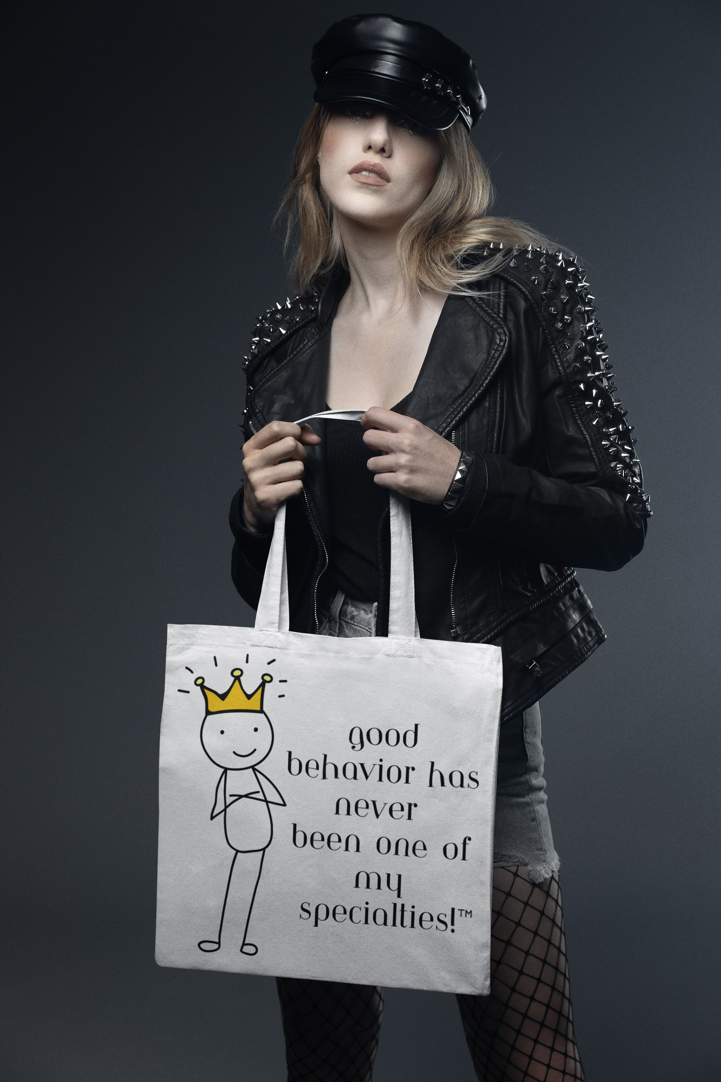 Good Behavior Has Never Been One of My Specialties Tote Bag – Sassy Stick Figure Sassential