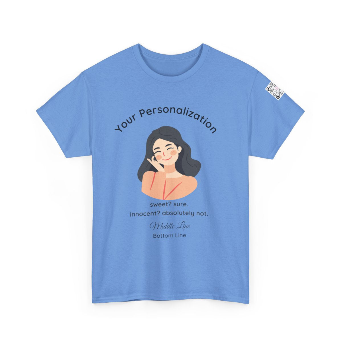 Sweet? Sure. Innocent? Absolutely Not. Personalized Tee – Bach & Girls’ Weekend Party Shirt with Wheel of Dare QR Code