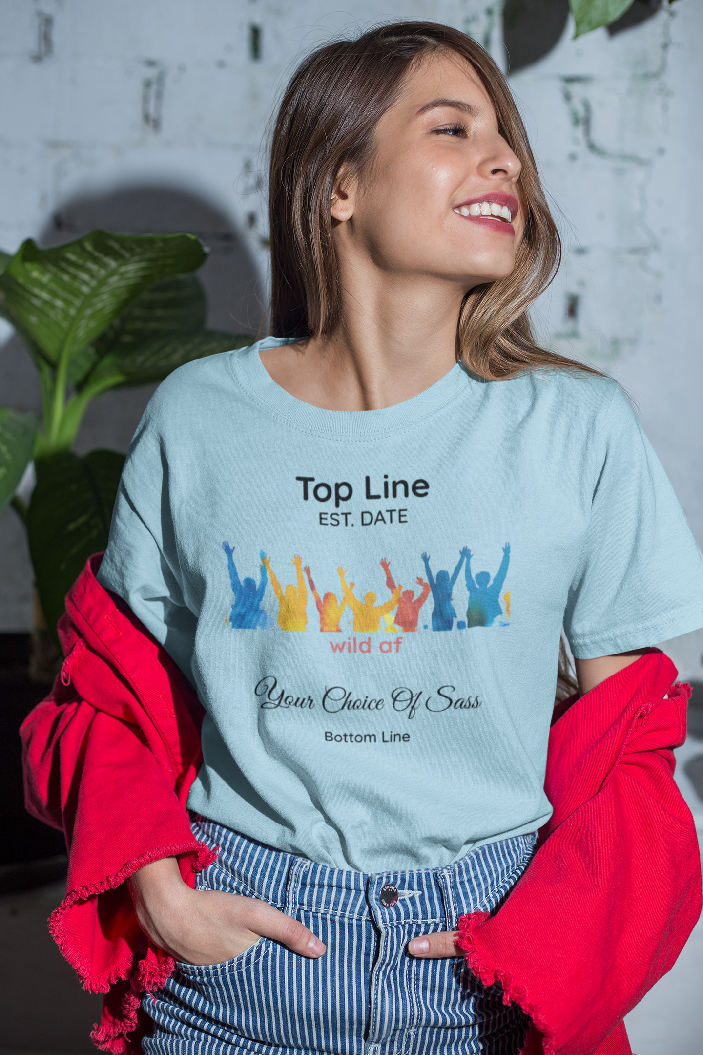 Wild AF Custom Party Tee – Personalized Group Shirt with Wheel of Dare QR Code, Bachelorette & Girls’ Weekend