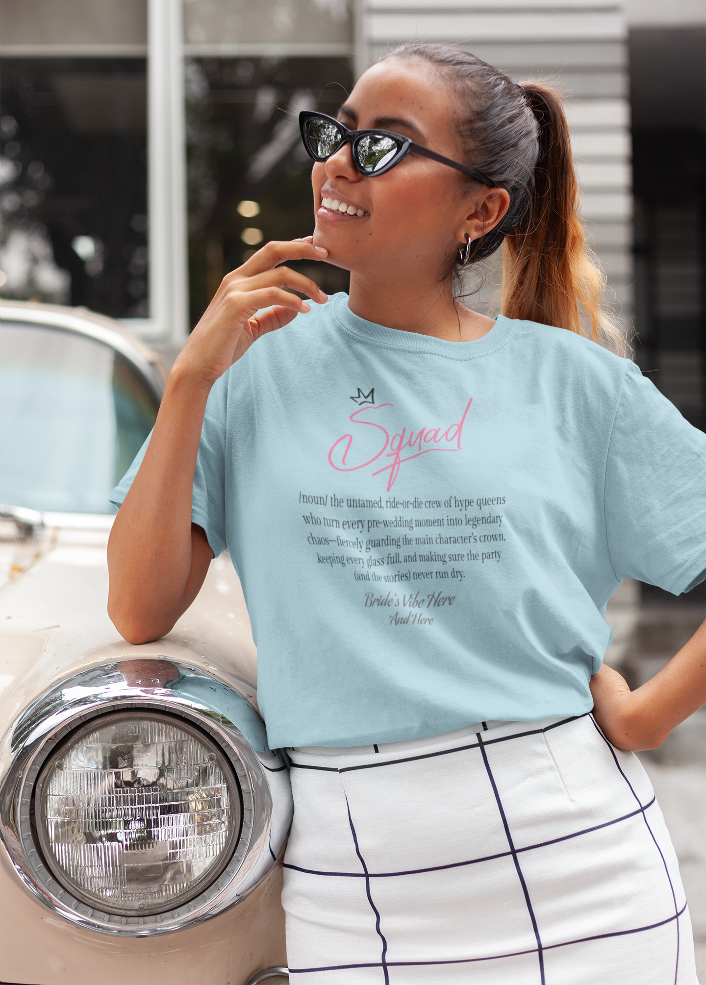 Customizable Sassy Bride Squad Tee – Unisex Heavy Cotton Shirt with Party Game QR Code | Bachelorette Party Must-Have