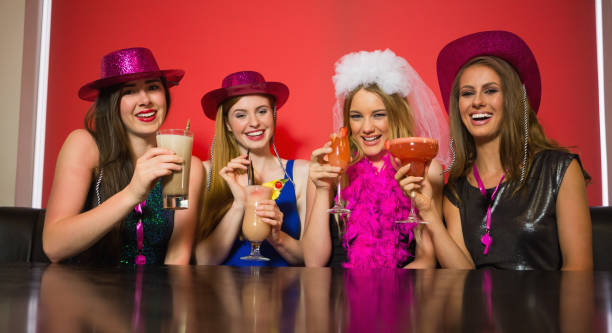  A fun setup of Bachelorette Party Cocktails matched with themed party games.