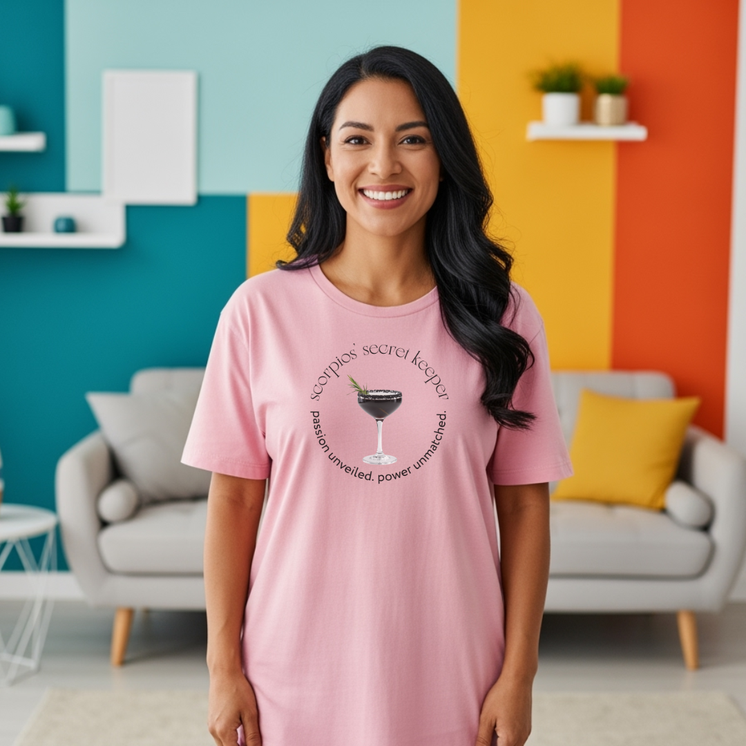 Scorpio’s Secret Keeper | Astromixology Zodiac Cocktail Recipe Wheel of Dare QR Code Party Game Shirt (Copy)