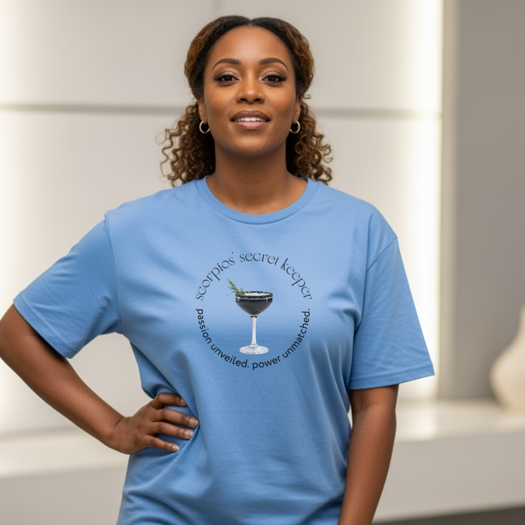 Scorpio’s Secret Keeper | Astromixology Zodiac Cocktail Recipe Wheel of Dare QR Code Party Game Shirt (Copy)
