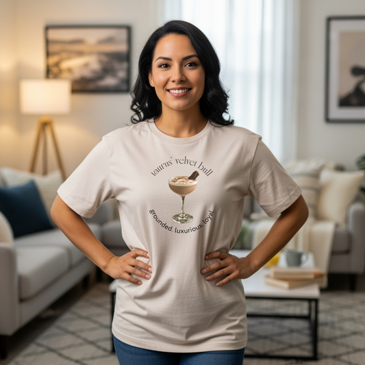 Taurus’ Velvet Bull | Astromixology Zodiac Cocktail Recipe Wheel of Dare QR Code Party Game Shirt (Copy)
