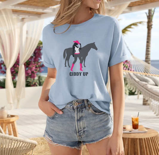 Giddy Up Tee – Cowgirl Sass Edition | Party Dare QR Code