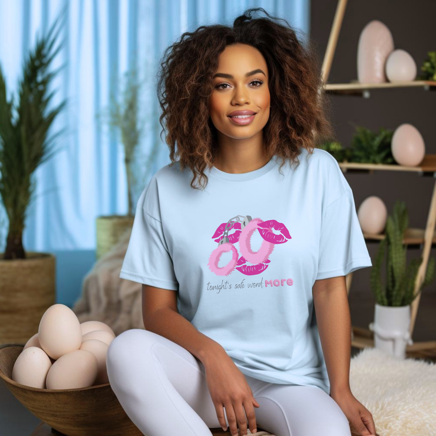 Tonight’s Safe Word: More Tee – Naughty Party Edition | Dare QR Code on Sleeve