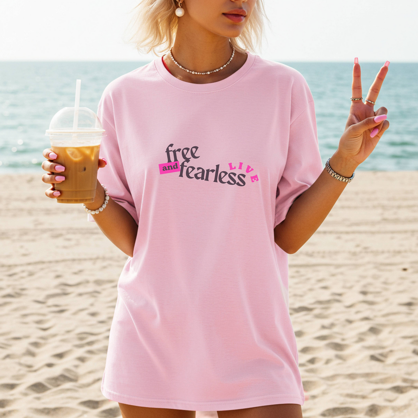 Live Free and Fearless Live Tee – Wheel of Dare QR Code Party Game Shirt
