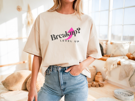 Breakup? Level Up Tee – Wheel of Dare QR Code Party Game Shirt