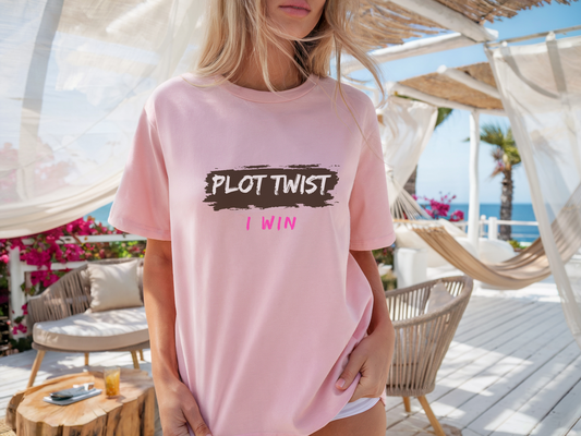 Plot Twist: I Win Tee – Wheel of Dare QR Code Party Game Shirt