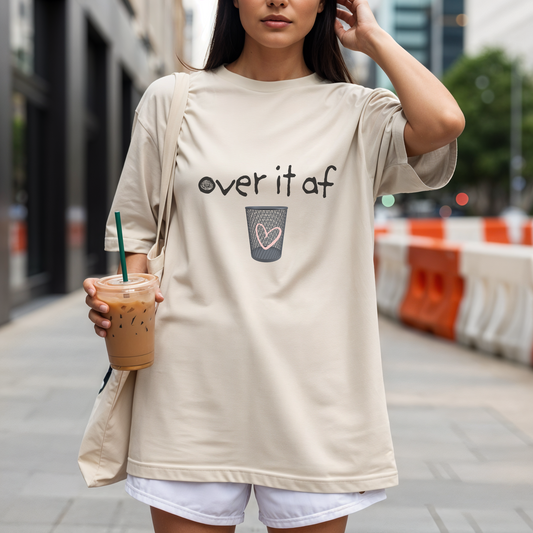 Over It AF Tee – Wheel of Dare QR Code Party Game Shirt
