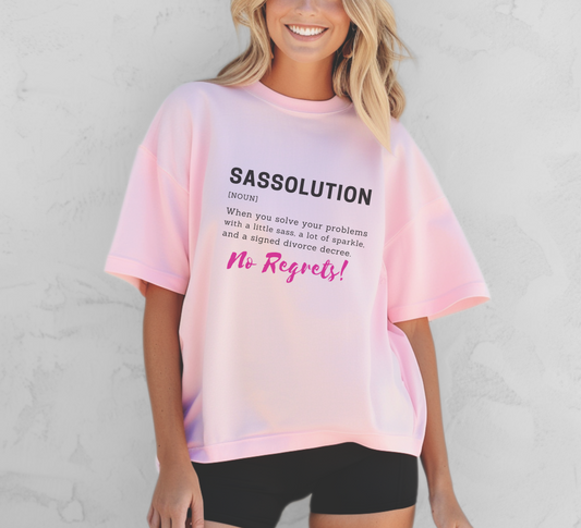 Sassolution: No Regrets! Tee – Wheel of Dare QR Code Party Game Shirt