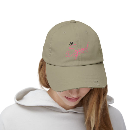 Squad Crown Distressed Hat – Sassy Cotton Twill, Adjustable, Party Squad Essential